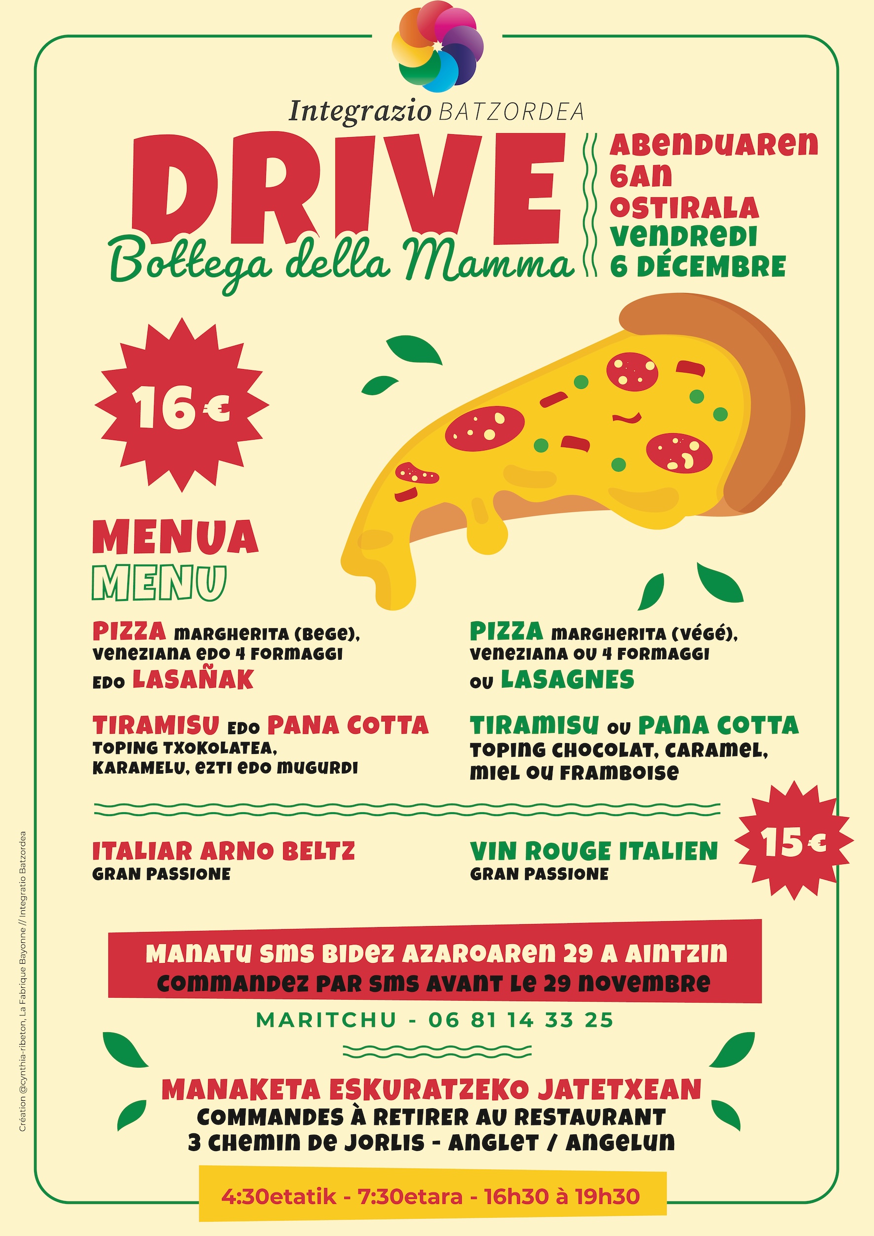 You are currently viewing Pizza drive à Bottega de la Mamma