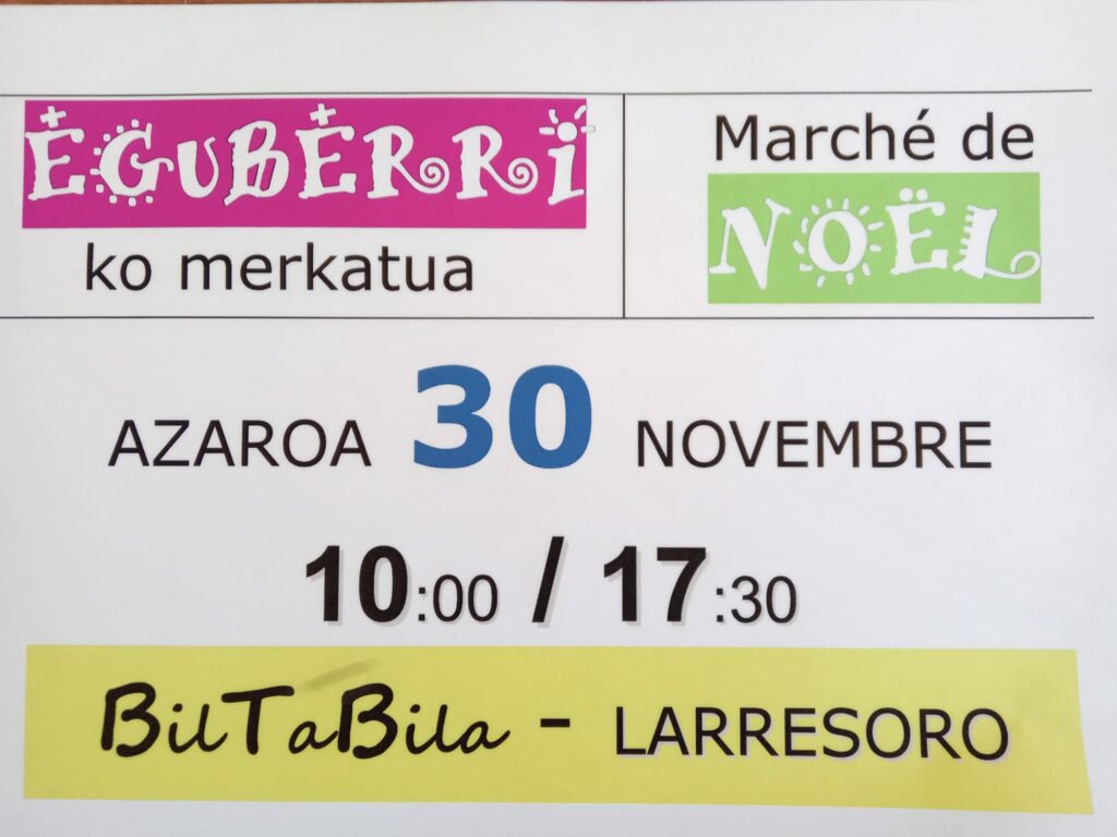 Marché de Noël – Larressore le 30 novembre