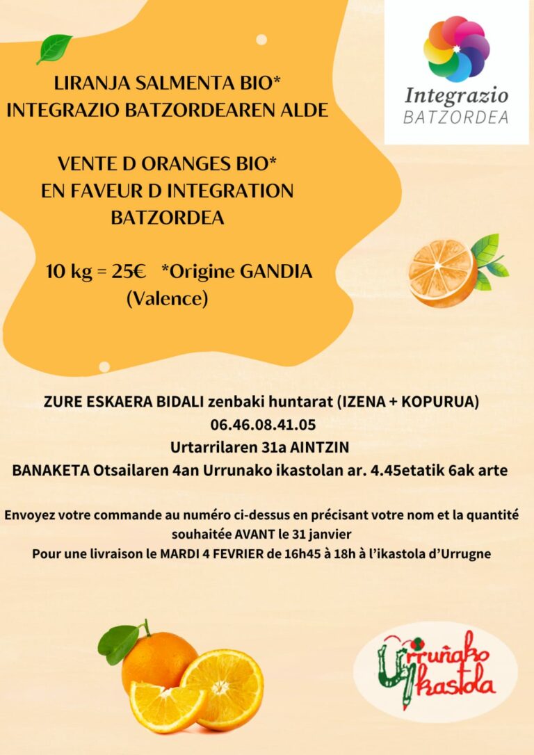 Lire la suite à propos de l’article Vente d’oranges bio