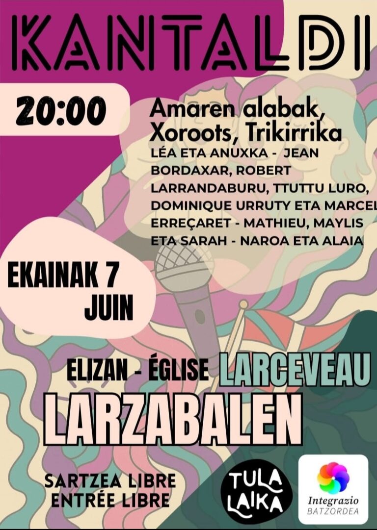 Lire la suite à propos de l’article Kantaldia à Larceveau, le 7 juin à 20 h