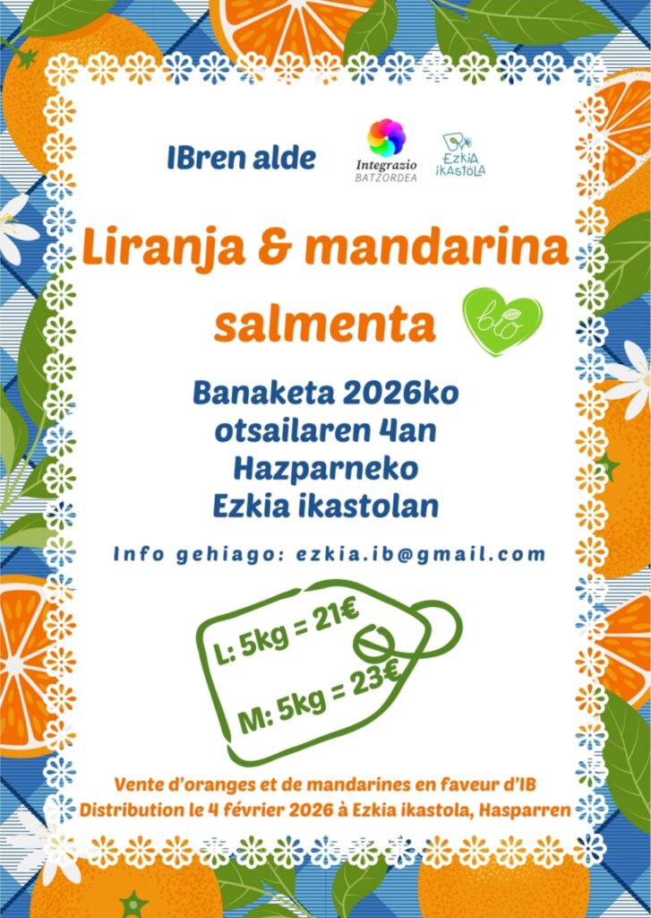 Vente de mandarines / oranges